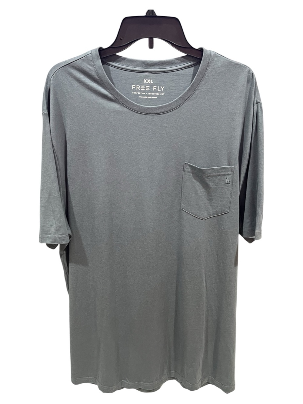 Free Fly Apparel Men's Bamboo Heritage Pocket Tee Size XXL